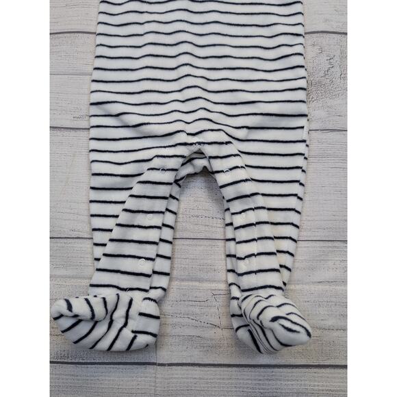 6m Firsts by Petit Lem Striped Terry Romper - Picture 3 of 6